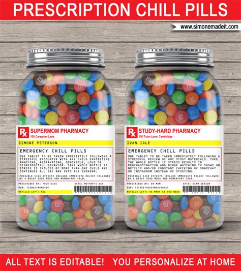 Gag Prescription Label templates 